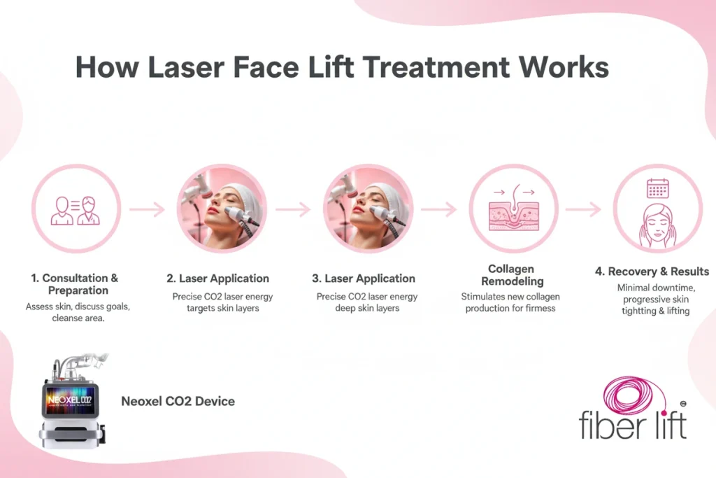 how laser face lift treatment works - fiber lift